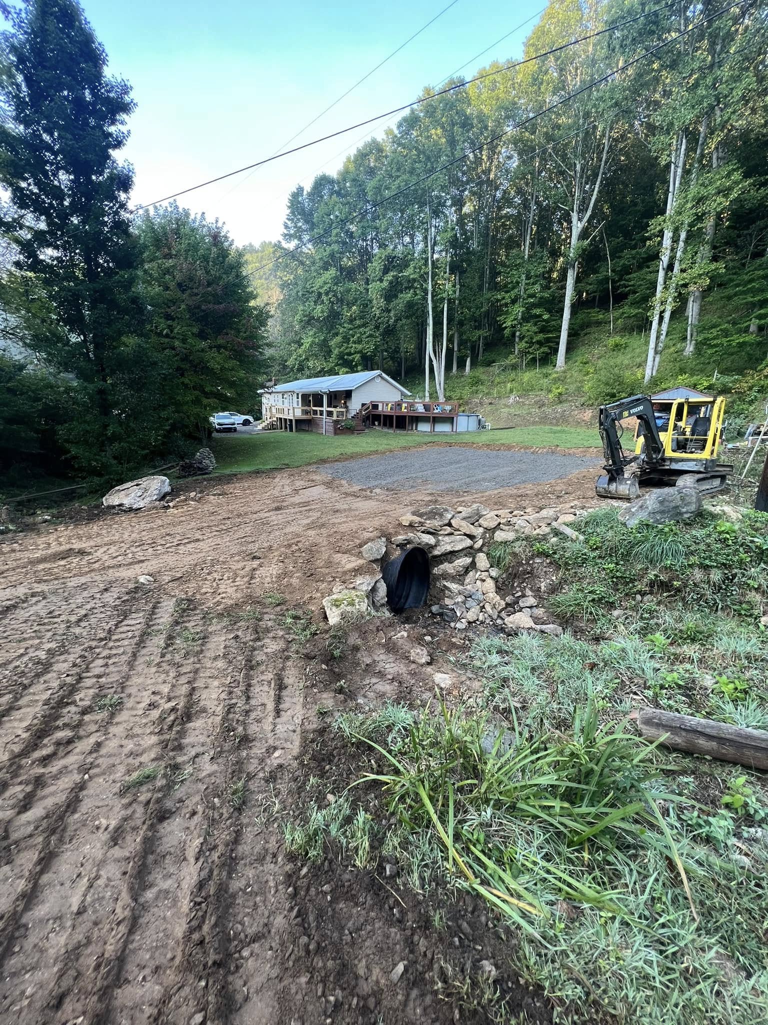 Culvert installation for public infrastructure work in Western North Carolina