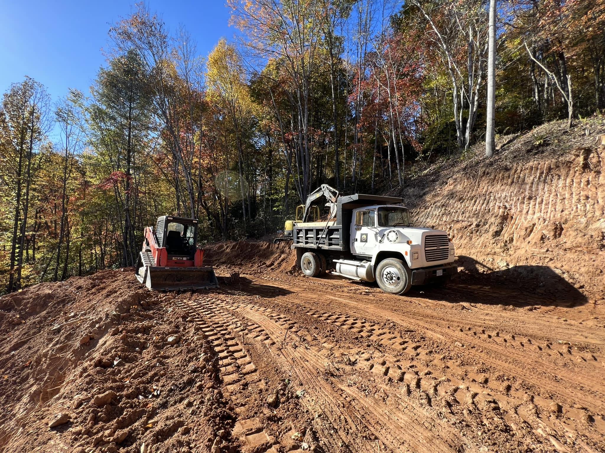 Graded access road and driveway in Yancey County, NC